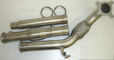 Eurojet Racing 3" 2.0T Vbanded Stainless Steel Downpipe with cat Eurojet Racing 3" 2.0T Vbanded Stainless Steel Downpipe with cat